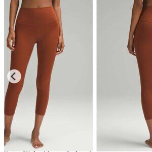 Lululemon Align High-Rise Crop 23" Dark Terracotta size 6